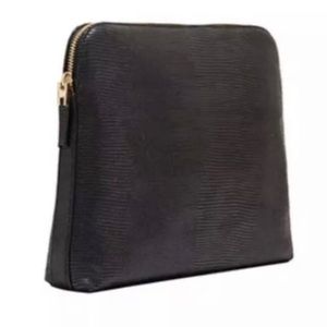 New India Hicks “Insider” Black Lizard Clutch